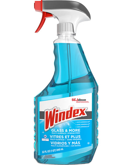 WINDEX Glass Cleaner – Liquid Trigger Spray Bottle, 32 oz (8 PK), Unscented