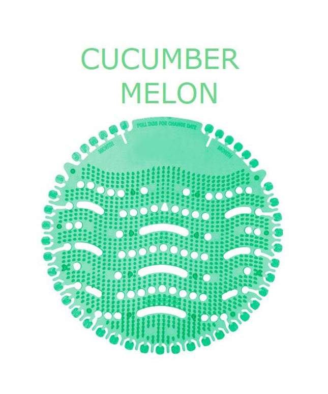 Wave 3D Urinal Screens – Cucumber Melon, 10/Box