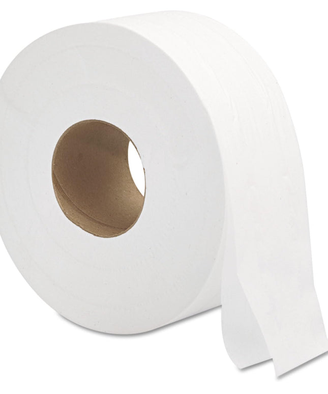 General Supply Jumbo Roll Bath Tissue 2‑Ply White, 9″ Diameter, 12/Case