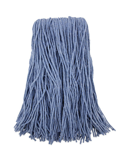 #24 Standard Mop Head, Cotton/Synthetic Blend, Cut-End, Blue – 12/Carton