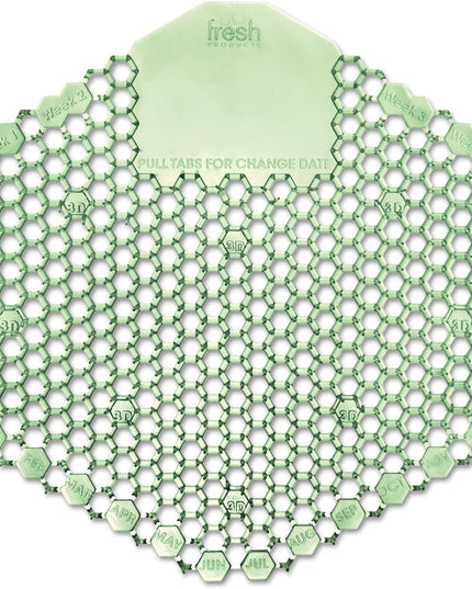 Wave 3D Urinal Screen, Cucumber Melon Scent, Green, 10 Screens per Box