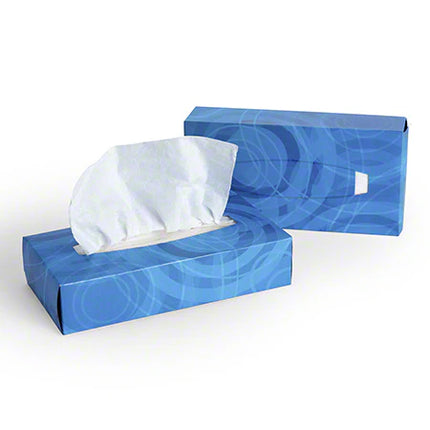 Facial Tissue, 2-Ply, White, Flat Box, 100 Sheets/Box, 30 Boxes/Carton