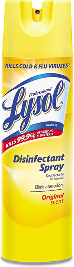 Lysol Disinfectant Spray – Original Clean Scent, 19oz, 12/Carton