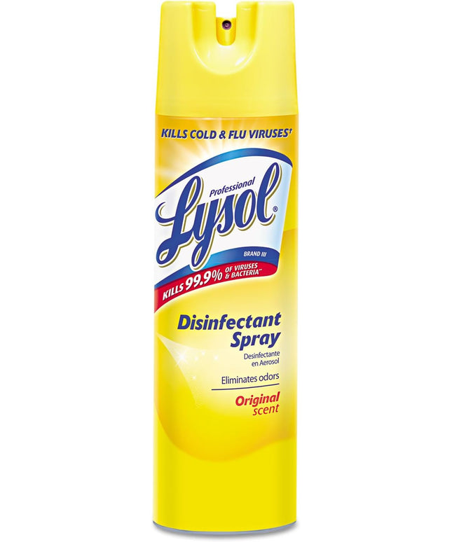 Lysol Disinfectant Spray – Original Clean Scent, 19oz, 12/Carton