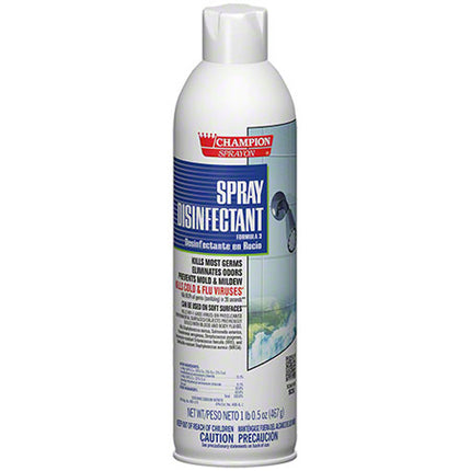 Champion EPA-Registered Disinfectant Spray – Original Clean Scent, 17 oz, 12/Carton