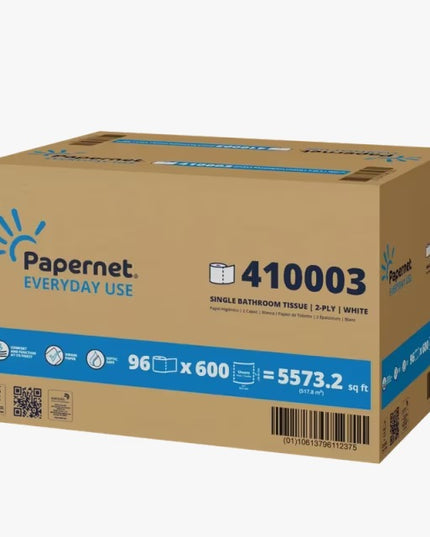 Heavenly Soft Everyday Use Toilet Paper & Tissue Roll 3.5IN X175FT 2PLY White Embossed 640 Sheets/Roll 96 Rolls/Case