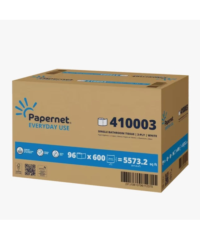 Heavenly Soft Everyday Use Toilet Paper & Tissue Roll 3.5IN X175FT 2PLY White Embossed 640 Sheets/Roll 96 Rolls/Case