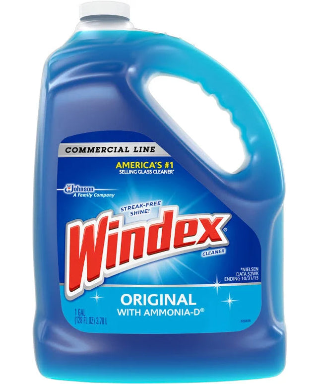 Windex Concentrated Glass Cleaner – Gallon, 4/CS