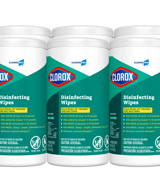 CloroxPro® Disinfecting Wipes – 75 Count, Pack of 6